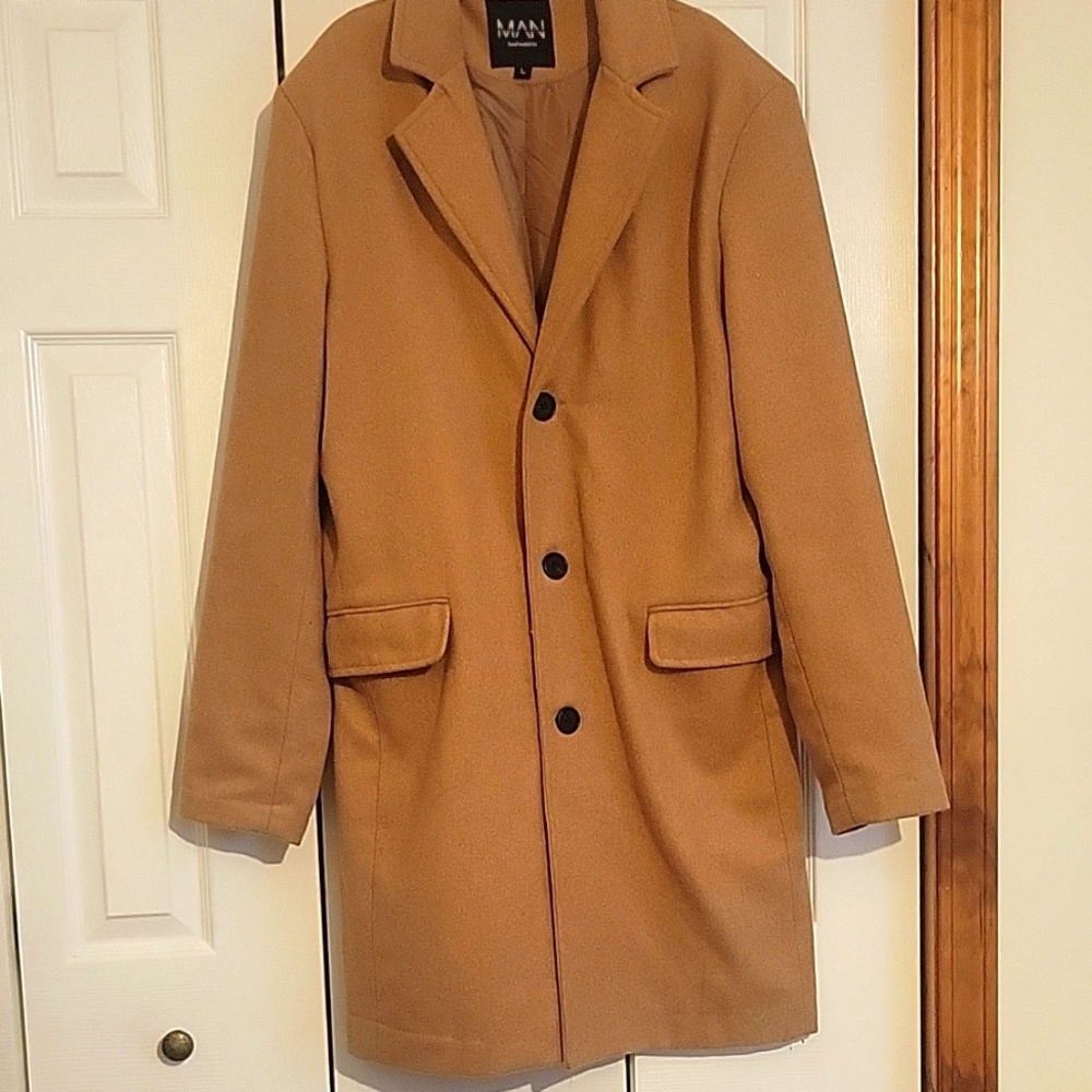 Wool Blend Camel Colored Coat